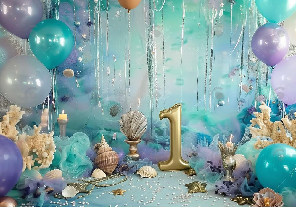 Under-the-Sea 1st Birthday Backdrop
