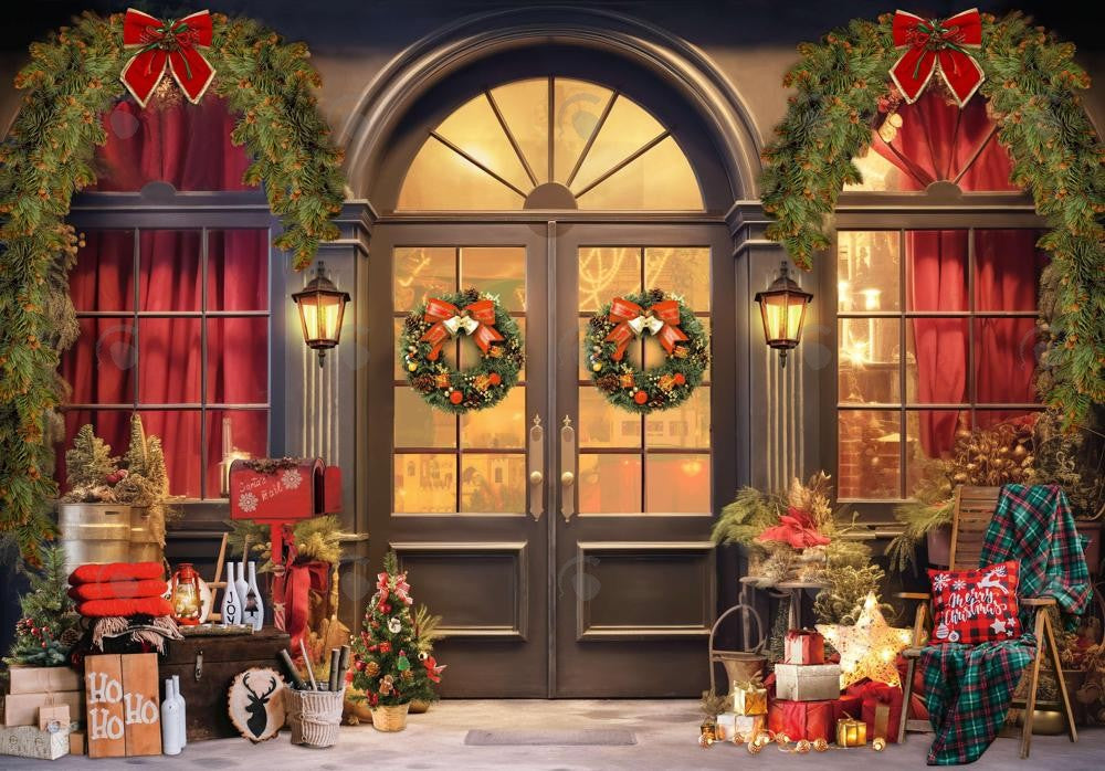 Christmas Store Backdrop