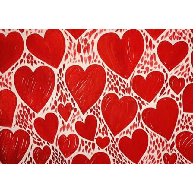 Allenjoy Heart Patterns Photography Backdrop Valentine's Day Love Red Illustration Photo Booth Background