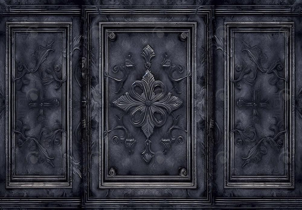 Dark Blue Vintage Retro Wall Boudoir Wedding Backdrop
