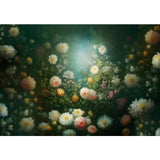 Allenjoy Abstract Floral Cosmos Painting Flower Meadow Spring Secret Garden Photoshoot Background Studio Props