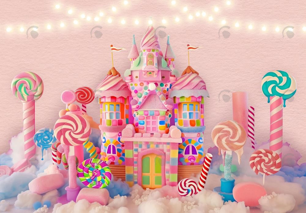 Candy Castle Cake Smash Backdrop
