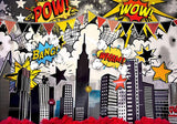 Allenjoy Superhero Super City Skyline Backdrop