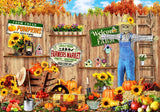 Autumn Farm Harvest Garden Backdrop