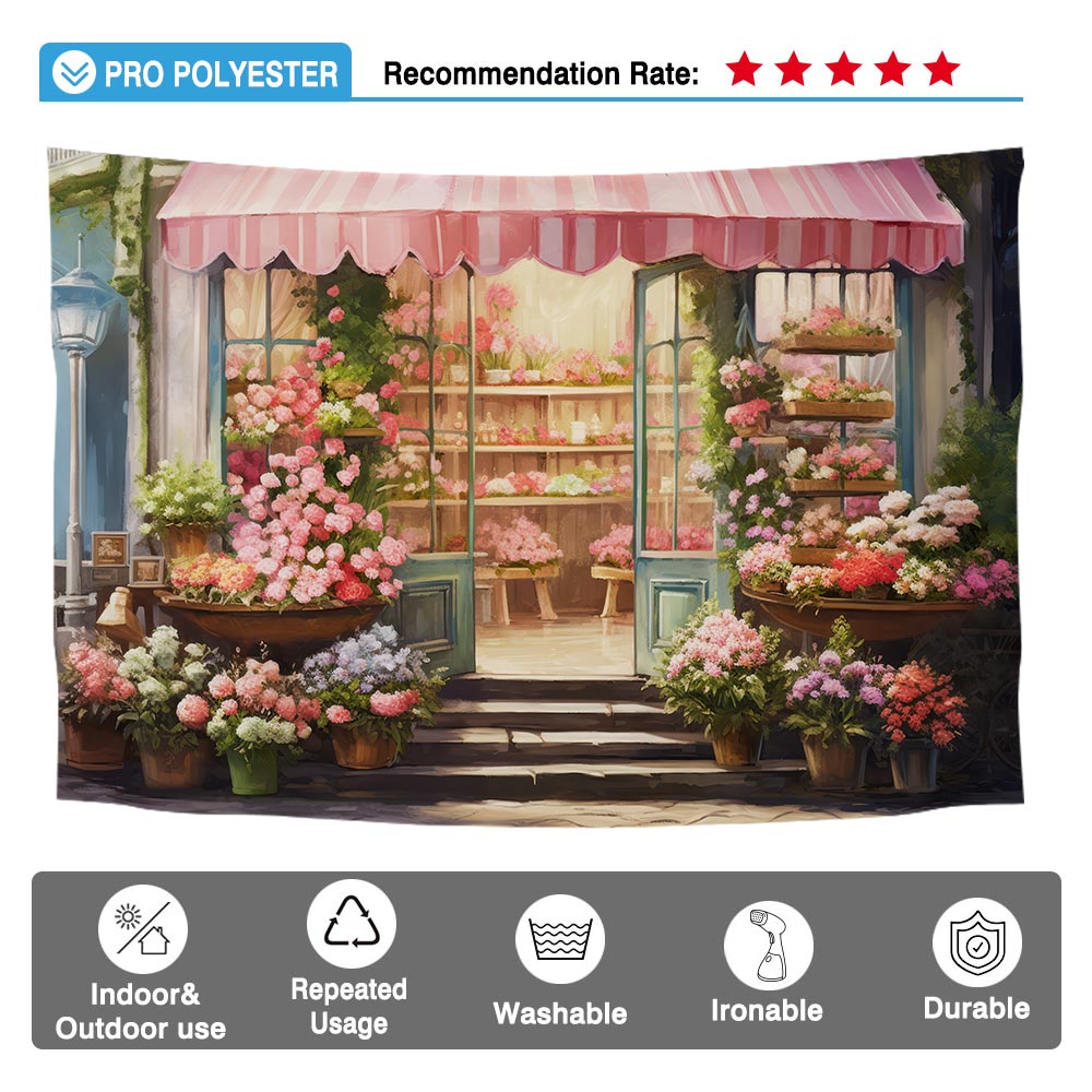 Allenjoy 	Spring Florist Flower Plant Shop Painting Photography Backdrop Portrait Photoshoot Background