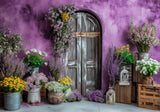 Flower Room Purple Wall Backdrop