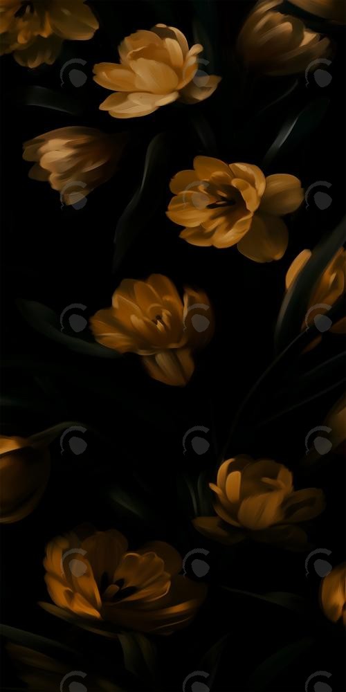 Allenjoy Yellow Dark Fine Art Floral Photography Backdrop Gbsx-01217