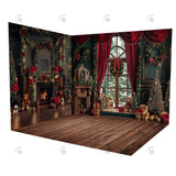 Allenjoy Backdrop Beary Christmas Living Room Room Set GBSX-99646&GBSX-99648&AEC-00775