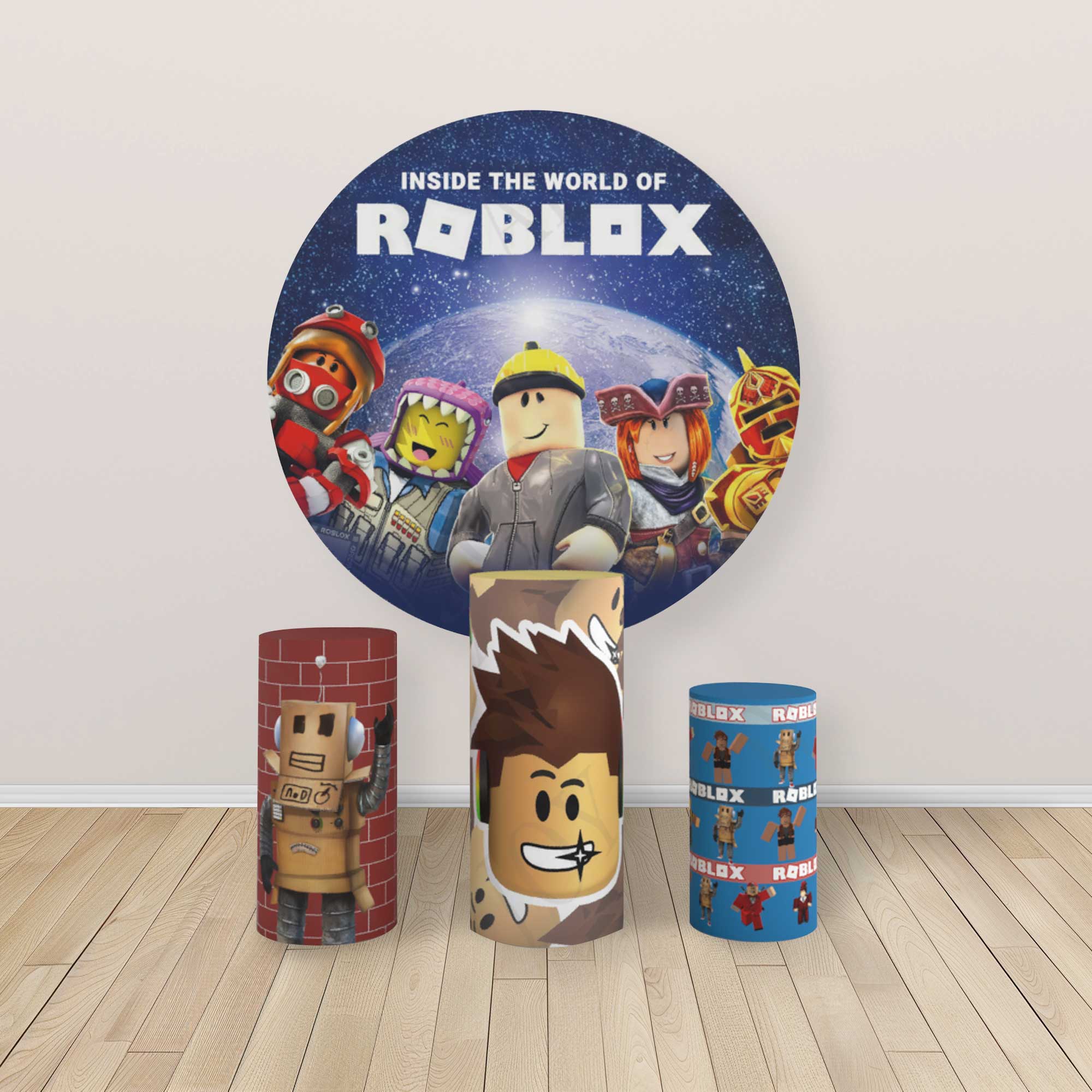 Game Builder World Custom Round Backdrop With Plinths AS-DLZ-5a3d38