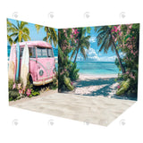 Allenjoy Backdrop Summer Beach Bus Room Set YM8G-B0136&YM8L-B0129&GBSX-99922