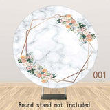 Allenjoy Marble Round Backdrop for New Born Baby Shower - Allenjoystudio