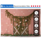 Allenjoy Wooden Door Boho Flower Backdrops for Children Portrait  Designed by Panida Phillips - Allenjoystudio