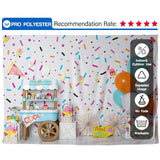 Allenjoy Ice Cream Colorful Sprinkle Treat YO' SELF Summer Backdrop for Kid's Birthday Baby Shower - Allenjoystudio