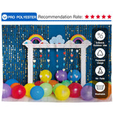 Allenjoy Rainbow Cloud Blue Backdrop with Balloons for Children Birthday - Allenjoystudio