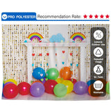 Allenjoy Rainbow Cloud Beige Backdrop with Balloons for Children - Allenjoystudio