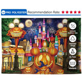 Allenjoy Halloween Pumpkin Castle for Kidsphotoshoot Backdrop - Allenjoystudio