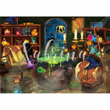 Allenjoy Autumn Magic Witches Kitchen Cauldron Backdrop for Photography