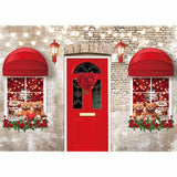 Allenjoy Valentine Day Red Rose Flowers Shop Store Romantic Photo Backdrop