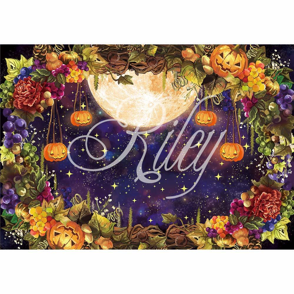 Allenjoy Autumn Fruits Garland Pumpkin Backdrop for Thanksgiving Day Halloween - Allenjoystudio