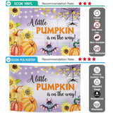 Allenjoy A little pumpkin is one the way Halloween Backdrop for Baby Shower - Allenjoystudio