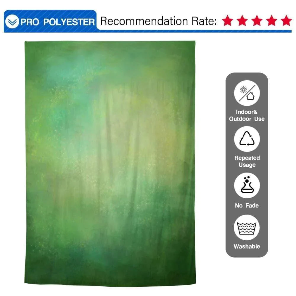Allenjoy Abstract Foggy Green Old Master Backdrop - Allenjoystudio