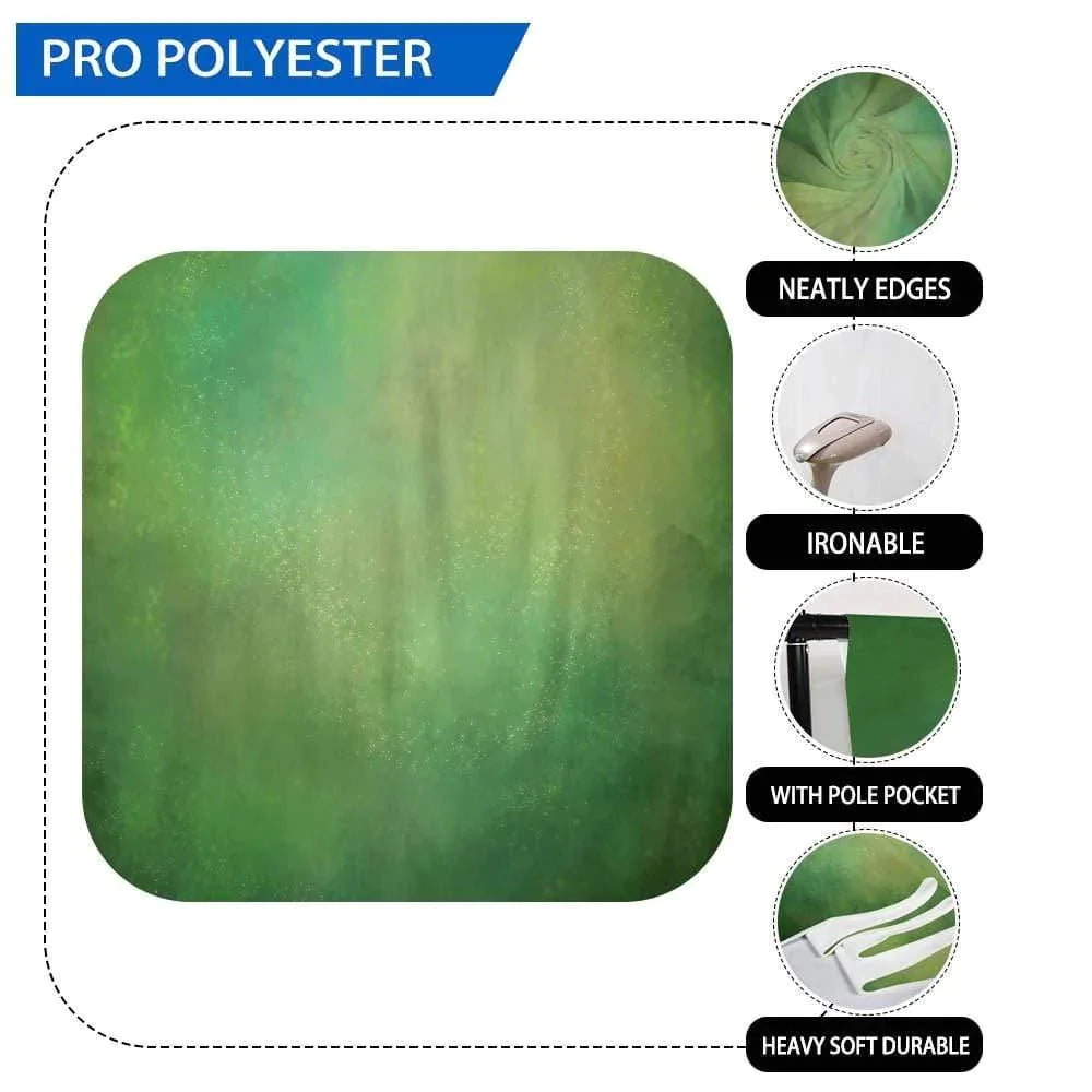 Allenjoy Abstract Foggy Green Old Master Backdrop - Allenjoystudio
