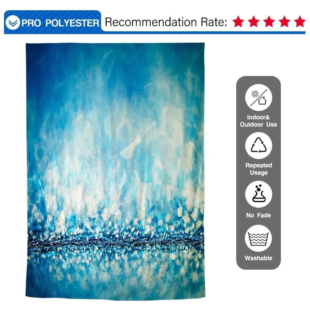 Allenjoy Abstract Blue Shiny Bokeh Glitter Dots Backdrop - Allenjoystudio