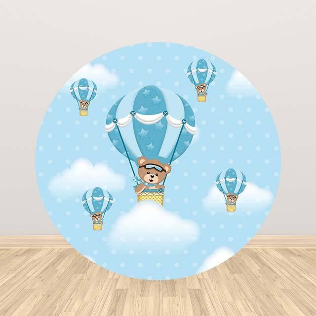 Allenjoy Air Balloon Clould Round Backdrop - Allenjoystudio