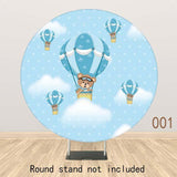 Allenjoy Air Balloon Clould Round Backdrop - Allenjoystudio