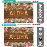 Allenjoy ALOHA Light Floral Hawaiian Luau Wood Backdrop - Allenjoystudio