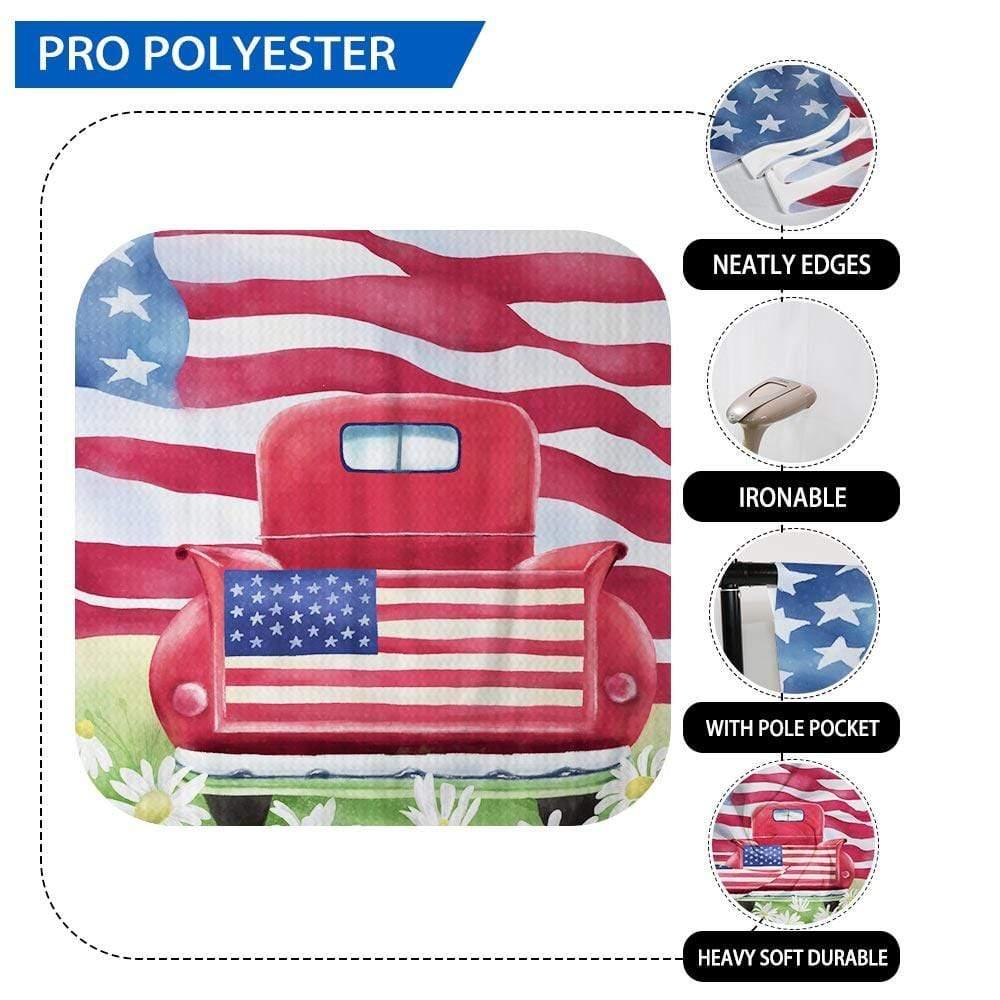 Allenjoy American flag Car Meadow Flower for July of 4th Independence Day - Allenjoystudio