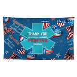 Allenjoy American Flag Fireworks Backdrop Thank you Healthcare Workers Fighting Together - Allenjoystudio