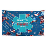 Allenjoy American Flag Fireworks Backdrop Thank you Healthcare Workers Fighting Together - Allenjoystudio