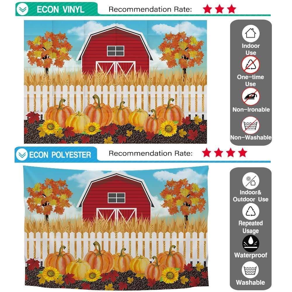 Allenjoy Autum Pumkin Farm Fence Backdrop for Birthday - Allenjoystudio