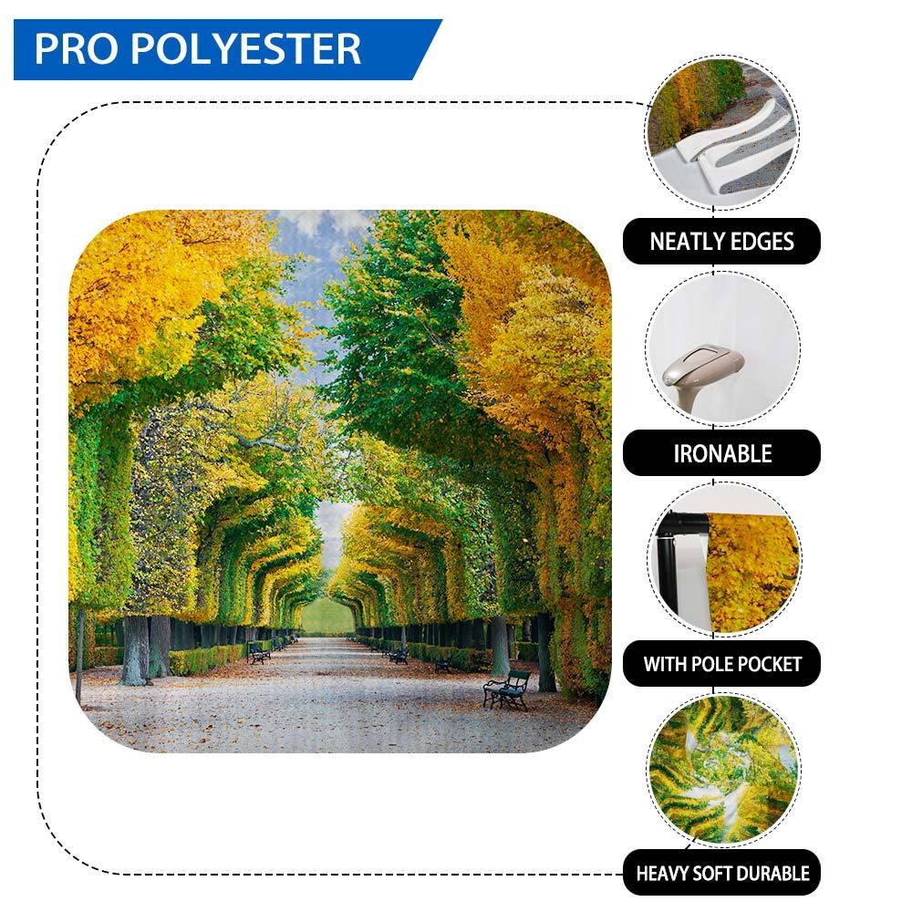 Allenjoy Autumn Long Road in Park Professional Fall Backdrop - Allenjoystudio
