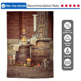 Allenjoy Barrels Wine Outdoor Tree Autumn Backdrop - Allenjoystudio