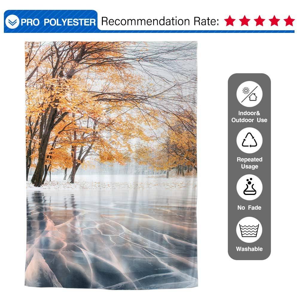 Allenjoy Autumn Natural Frozen River Photography Backdrop - Allenjoystudio