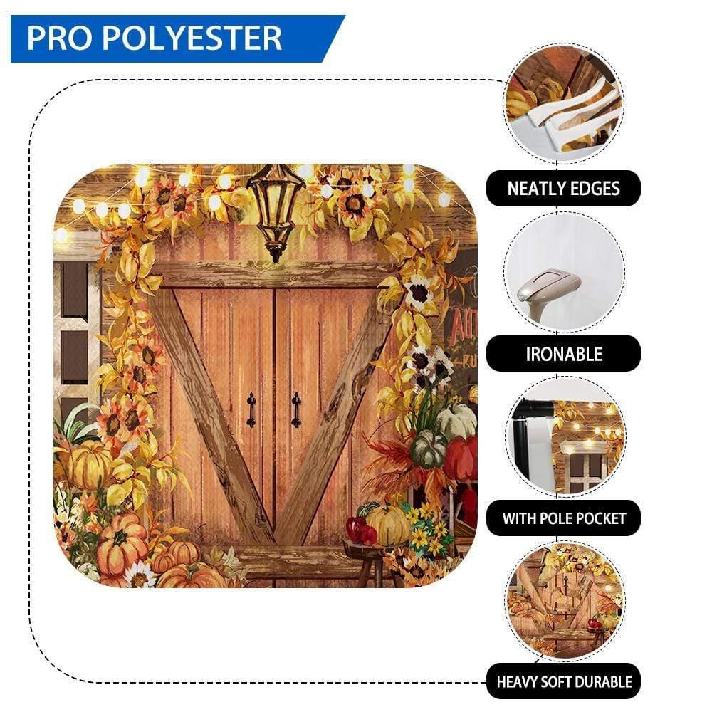Allenjoy Autumn Kuraya Door Pumpkin Backdrop Hand-Painted for Thanksgivingday  Photography - Allenjoystudio