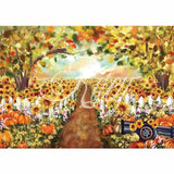 Allenjoy Autumn Sunflower Red Pickup Truck Harvest Hand-Painted Backdrop