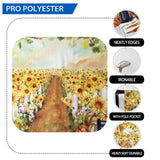Allenjoy Autumn Sunflower Red Pickup Truck Harvest Hand-Painted Backdrop - Allenjoystudio