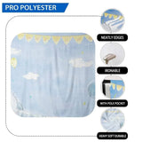 Allenjoy Baby Elephant Hand Painted Cloud Welcome Flag for Baby Shower 1st Birthday - Allenjoystudio