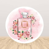Allenjoy Baby Flower Pink Round Backdrop