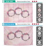 Allenjoy Pink Wreath Flower Texture Photography Backdrop - Allenjoystudio
