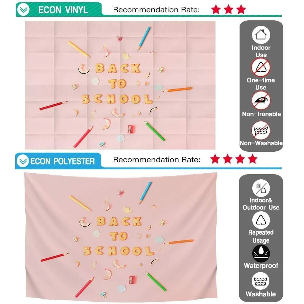 Allenjoy Back to School Biscuits Colored Pencil Pink Backdrop - Allenjoystudio