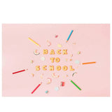 Allenjoy Back to School Biscuits Colored Pencil Pink Backdrop