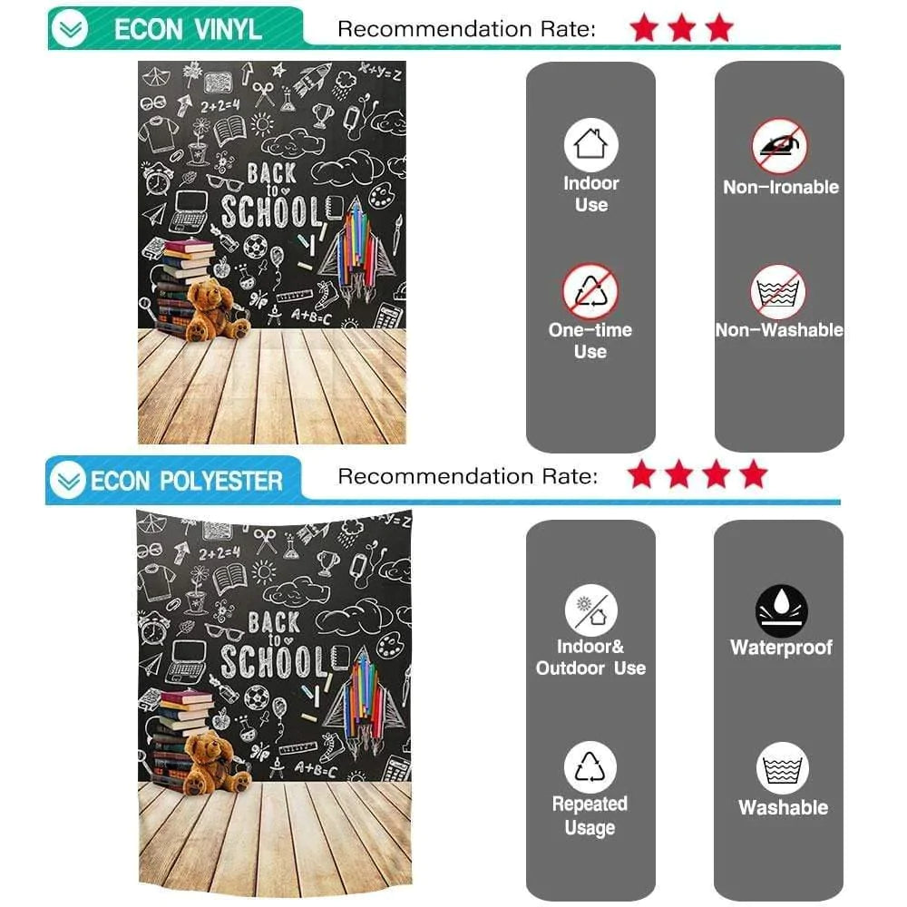 Allenjoy Back to School Pencil Book Toy Bear Chalkboard Backdrop - Allenjoystudio