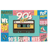 Allenjoy 90's Party Dancing Music Disco Backdrop