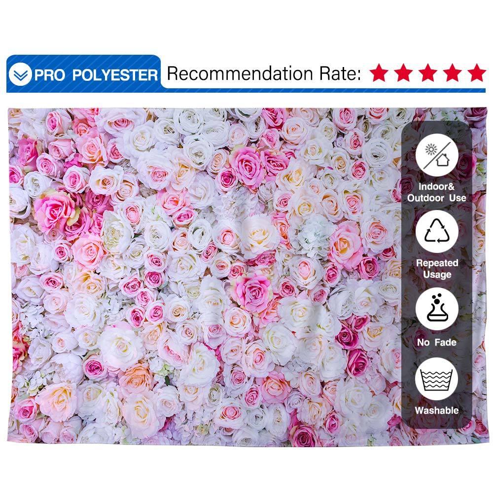 Allenjoy Backdrop Baby Shower Spring Colorful  flowers  Love for Wedding Photography Studio - Allenjoystudio