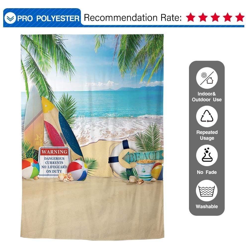Allenjoy Beach Sea Surfboard Summer Backdrop - Allenjoystudio