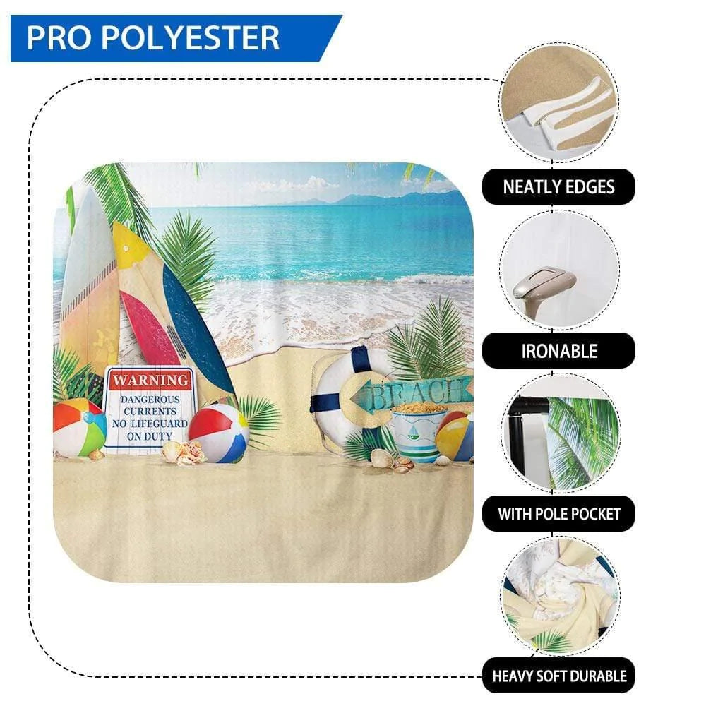 Allenjoy Beach Sea Surfboard Summer Backdrop - Allenjoystudio